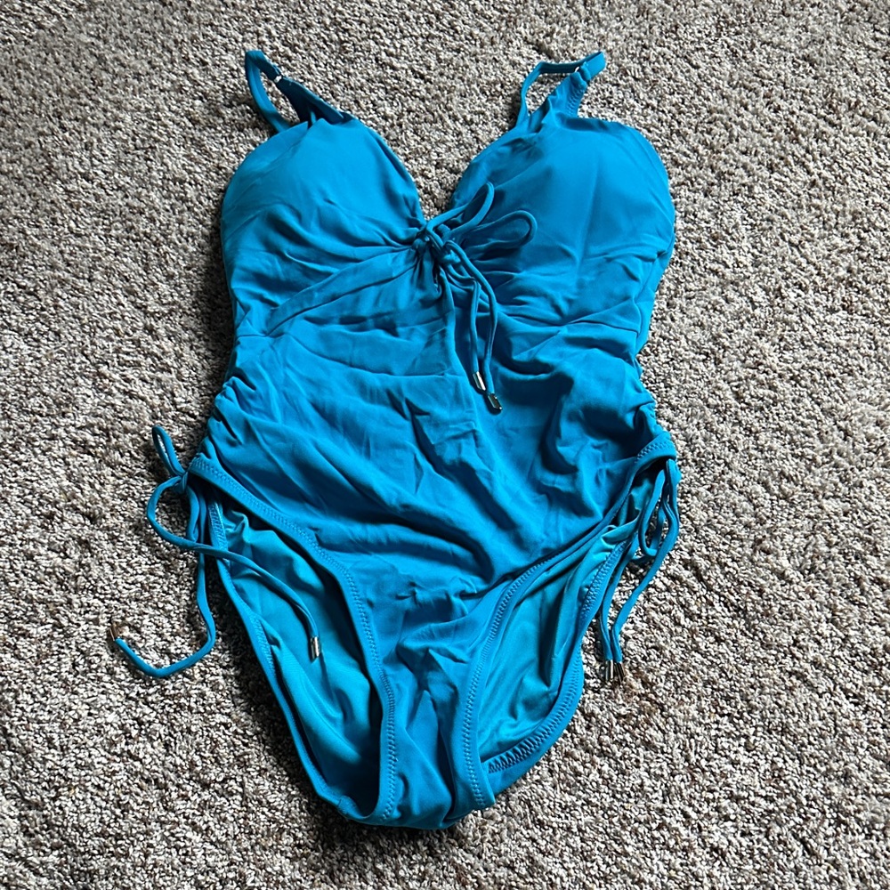 Robin Piccone Cyan Blue One-Piece Swimsuit